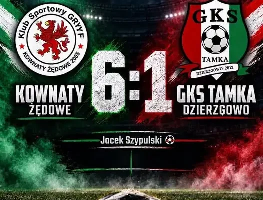 Gryf Kownaty Żędowe rozgromił Tamkę 6:1 w meczu piłkarskim