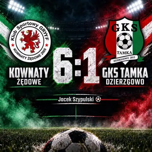 Gryf Kownaty Żędowe rozgromił Tamkę 6:1 w meczu piłkarskim